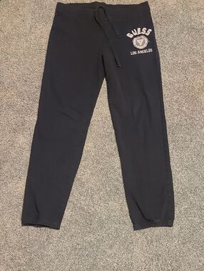 Guess Black Sweatpants with White Logo